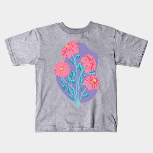 Dhalia Days Kids T-Shirt by Gemello Prints